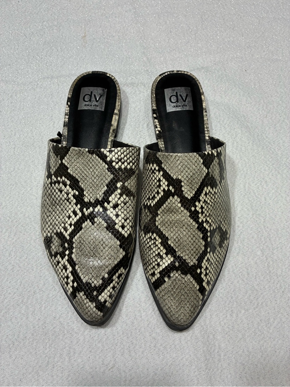 dv by Dolce Vita Snake Print Slip-On Mules in Women’s Size 10